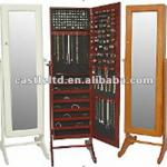 Wooden Jewelry mirror cabinet/stand jewelry mirror cabinet