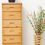 Wood natural color chest drawer