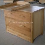 Solid oak 3 Drawers Chest with top changer TC8082