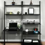 leaning bookcase with desk