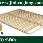 reinforced metal bed frame with birch slatted-JHL-BF02s