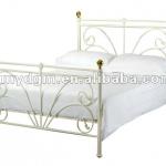 Julian metal bed frame with gold bed knobs ML-050