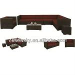 2013 New style Aluminum frame rattan garden sectional sofa furniture