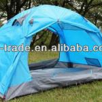 Outdoor Camping Hiking 2 Person Portable Double Layer Aluminum Pole Tent Blue