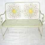 flower metal garden bench-88120391