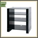 clear tempered fashional glass high gloss black classical new style tv stand-RAV504