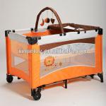 110*70 baby travel cot with toy bar H15