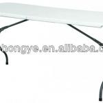 180cm white blow mould cheap plastic folding table for sale(hdpe,folding in half,outdoor and indoor) HY-Z180