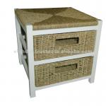 2 Seagrass drawer storage stool WR-1733