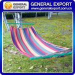 200*200cm outdoor travel double cotton hammock with stick GP10269