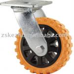 2012 Heavy duty double ball bearing swivel pu castor KHX2-H10