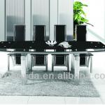 2012 hot sale extendible glass dining set Z-608 &amp; Y-506