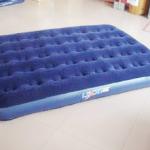 2012 Hot Sale PVC Made Double Flocked Airbed/foot pump airbed/top flocked airbed/pvc airbed EZ-F-015