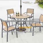 2012 hotsale WPC furniture - plastic wood table and chair sets FCO-P07