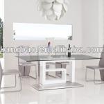 2013 alibaba furniture wooden dining table with glass top designs HA1326-1