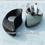 2013 fashion modern v shape rattan double bed stw-092