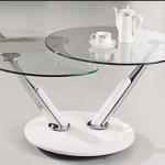 2013 hot modern designs swivel coffee table bases for glass top HRC-002