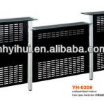 2013 hot sale office furniture tempered glass modern reception desk YH-020