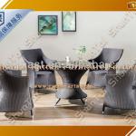 2013 hot sale Outdoor Rattan table and three chair set st-6 55 ct