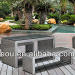 2013 hotselling synthetic rattan dining set R12