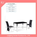 2013 modern metal glass dining table DT-P8