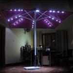 2013 most fashion solar umbrella with led lights, sensor and remote control DP-U-ALS-04