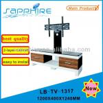 2013 new modern White and walnut LCD TV Stands 1317 LB-TV-1317