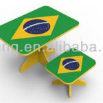 2013 Newest Hot Sale Children Furniture Set, Kids Brazil Flag Design Table and Chairs. B3132