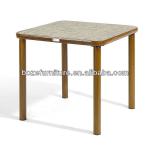 2013 Outdoor Bamboo like aluminum square table/Bamboo like furniture/Starbucks Coffee table for outside BZ-TB009