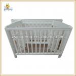 2013 white wooden folding baby crib YBM3BS0308W