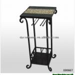 2013New Design Antique Small Metal Table With Wood Top Outdoor Furniture A90667