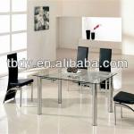 2014 extendable glass dining table DTA-1229 DTA-1229