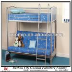 2014 factory direct sale school furniture design queen size metal kids bunk beds B-4004