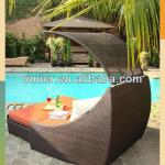 2014 hot quality outdoor lounge New Collection garden wicker daybed furniture OMR-H088