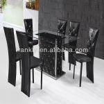 2014 hot sale tempered glass dining table set FDT-12