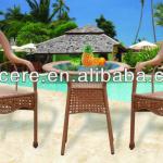 2014 Hot Sell Stackable Pe Rattan Chair and Table Garden Set 075+079