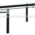 2014 modern artistical extension glass dining table HRD-22