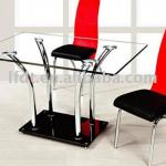 2014 modern hot sale tempered glass dining room furniture ROT-41