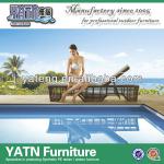 2014 New design outdoor rattan beach sun bed YTF645,YTE623-2