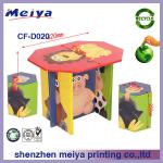 2014 new printed colorful cardbaord children school desk custom