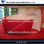 2014 TW Morden and Fancy design pure white curved beauty salon reception desk TW-MART-132