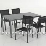 2014new style aluminum furniture set,outdoor furniture set,sling chair+glasstable AS-1408