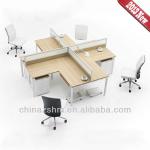 25mm panel 4 person partiton workstation,office furniture manufacture 4 person workstation