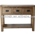 3 drawer reclaimed pine console table RP12