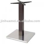 339-43SI SQUARE INOX DINING Table Base with imitated wood pole 339-43SI