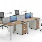 4 person office desk with desk screen AL-B-2PD