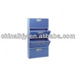 4 tier colored metal shoe cabinet