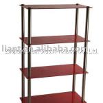 4-tier red painted glass shelf for decoraction ZWJ1002R-4