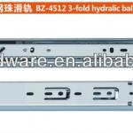 45mm 3-fold full hydraulic ball bearing drawer slide BZ-4512