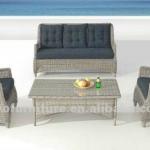 4pcs Alum Frame With Cushion Outdoor Rattan Sofa Sets W12001